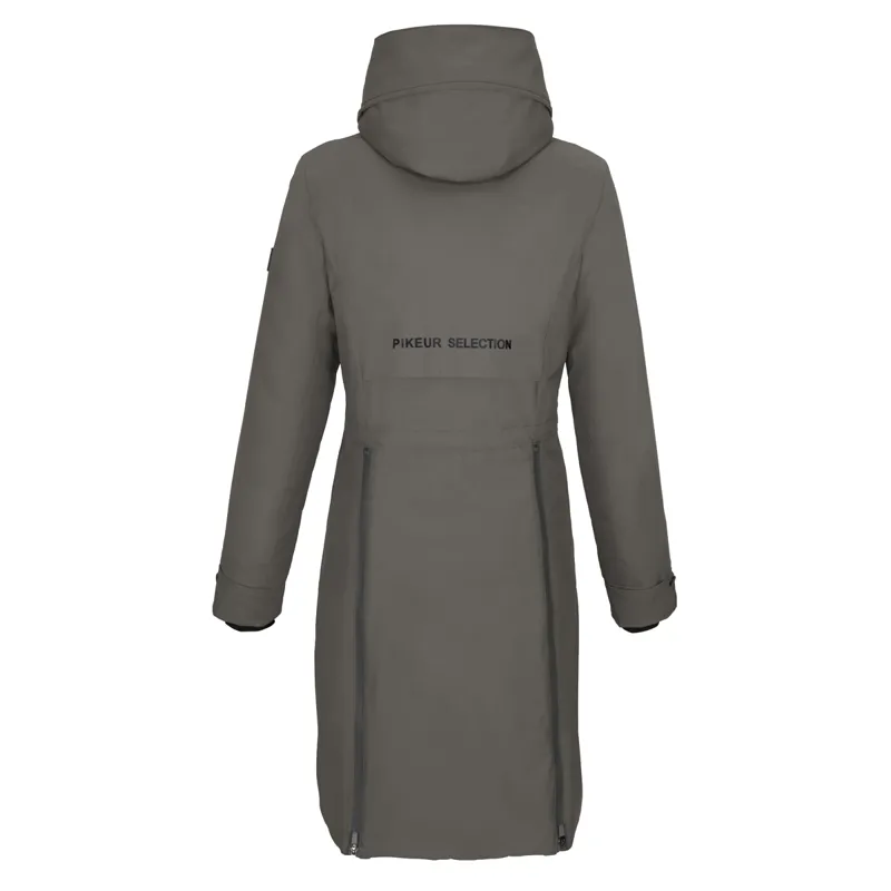 Pikeur Selection Ladies Long Raincoat - Foggy Green-2